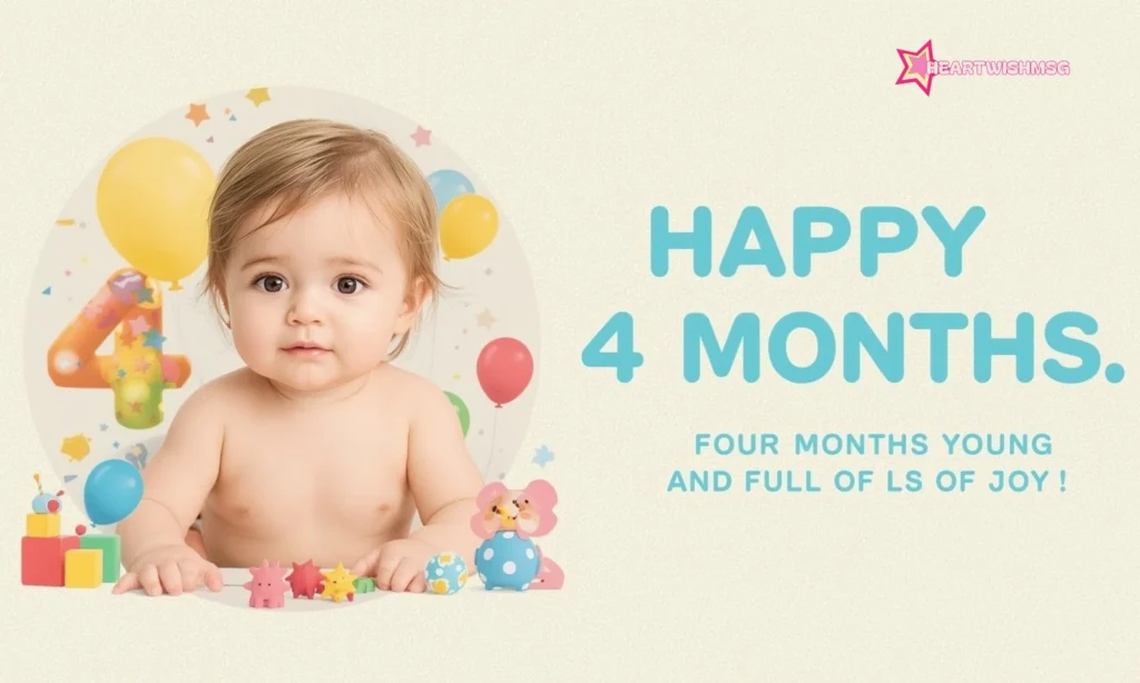 4 Months Old Birthday Wishes for Baby Boy