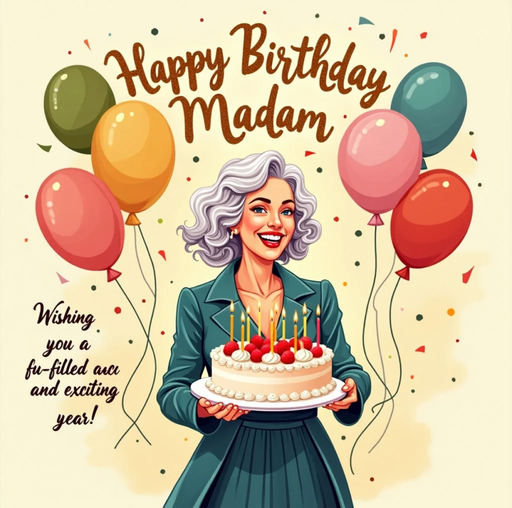 Fun and Exciting Madam Birthday Wishes