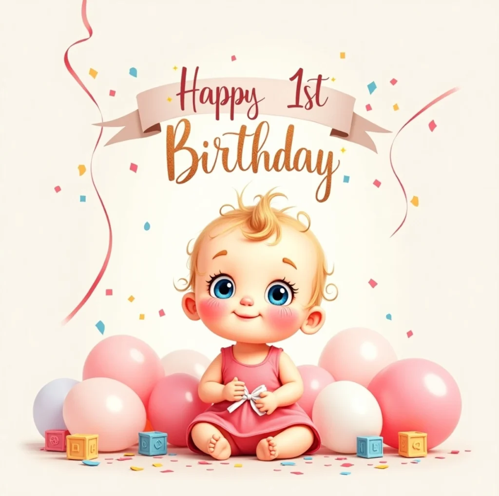 Cute Birthday Wishes for Baby Girl