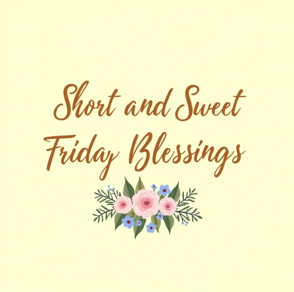 Short and Sweet Friday Blessings