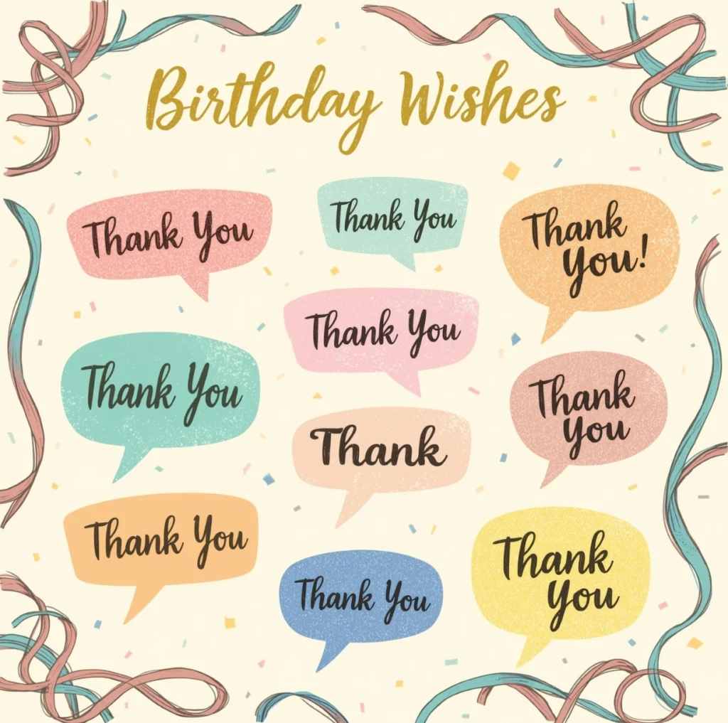 Thank You in Different Ways for Birthday Wishes